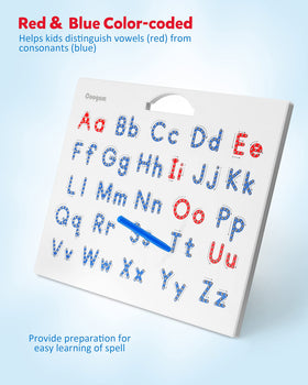 Coogam practicing board with retractable stylus for on-the-go learning