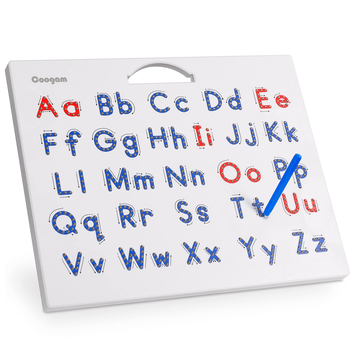 Coogam magnetic letters board tracing strokes for alphabet practice