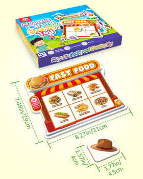 Coogam magnetic sorting bakery board front encourages daily-life categorization with magnets