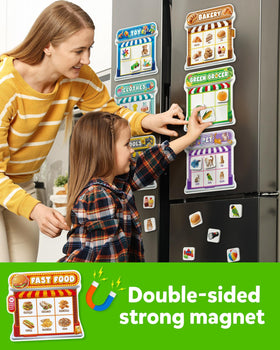 Coogam magnetic sorting clothes board front helps kids classify apparel and build vocabulary