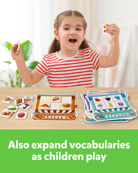 Coogam magnetic sorting toy board front supports interactive play and focus