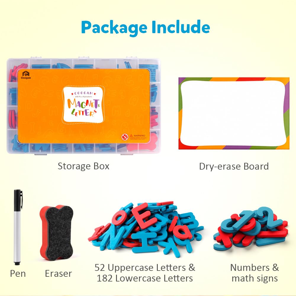 Coogam marker and eraser included for quick note taking