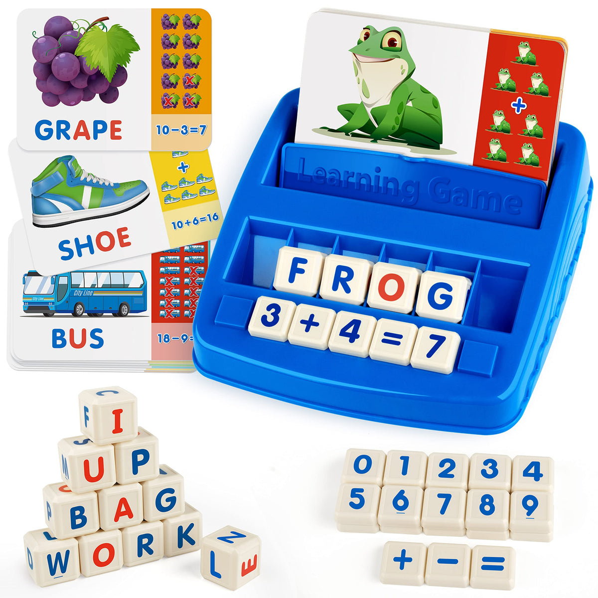 Coogam Matching Letter Game: letters and dice for hands-on spelling practice.
