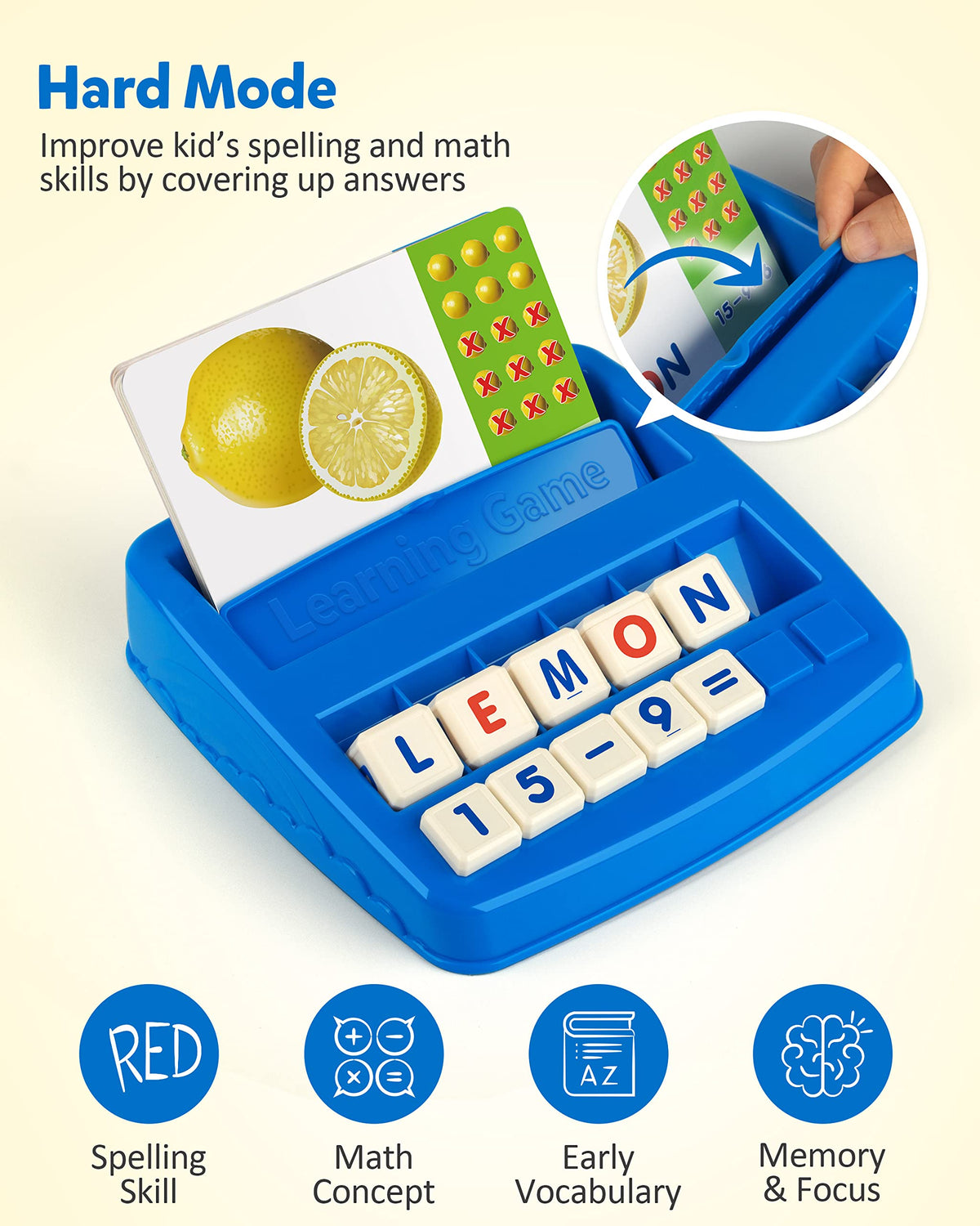 Coogam Matching Letter Game: number tiles support counting and simple arithmetic through touch.