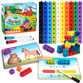 Coogam math manipulatives with colorful counting cubes for hands-on number sense