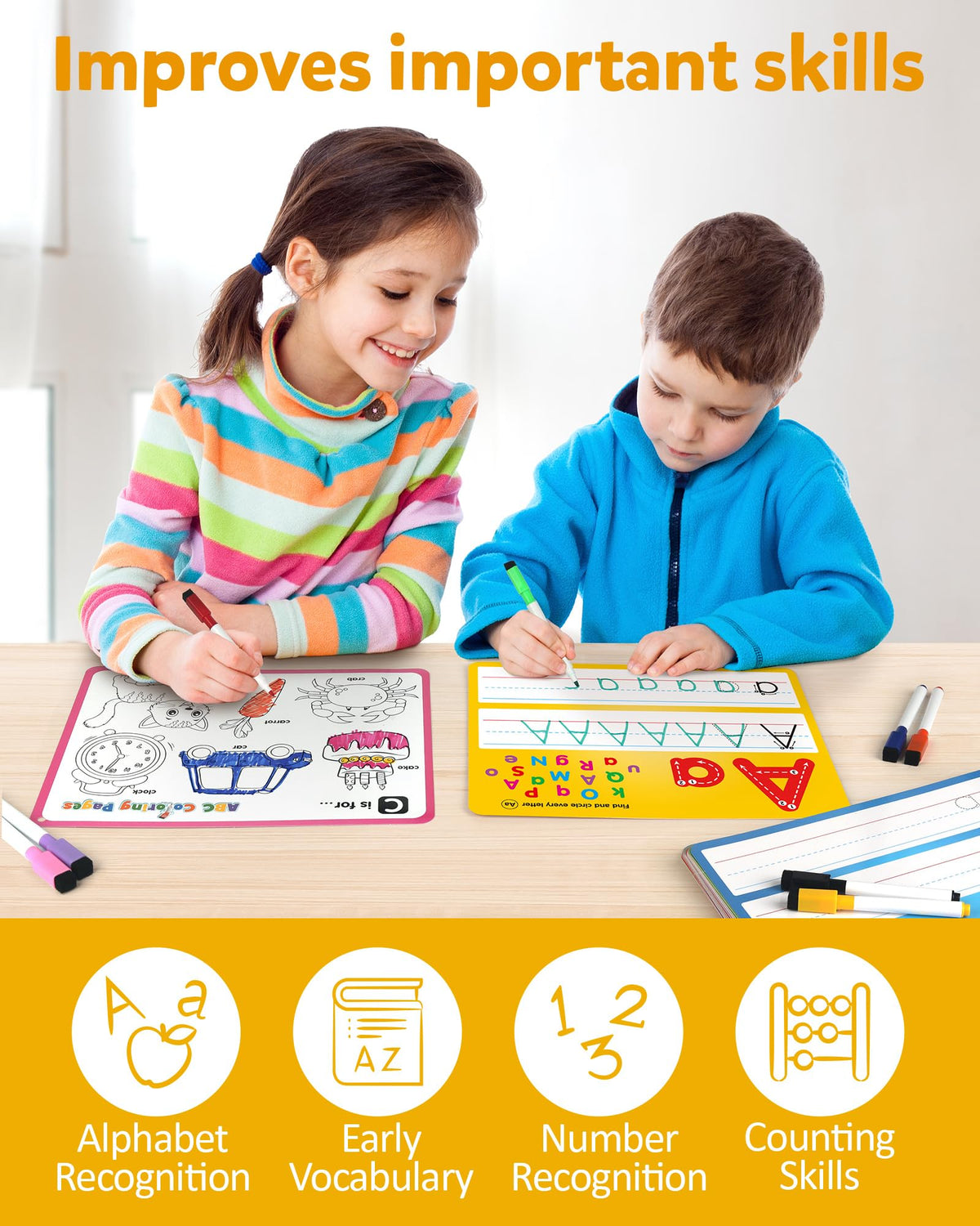 Coogam metal rings and bag keeps cards organized for on-the-go learning