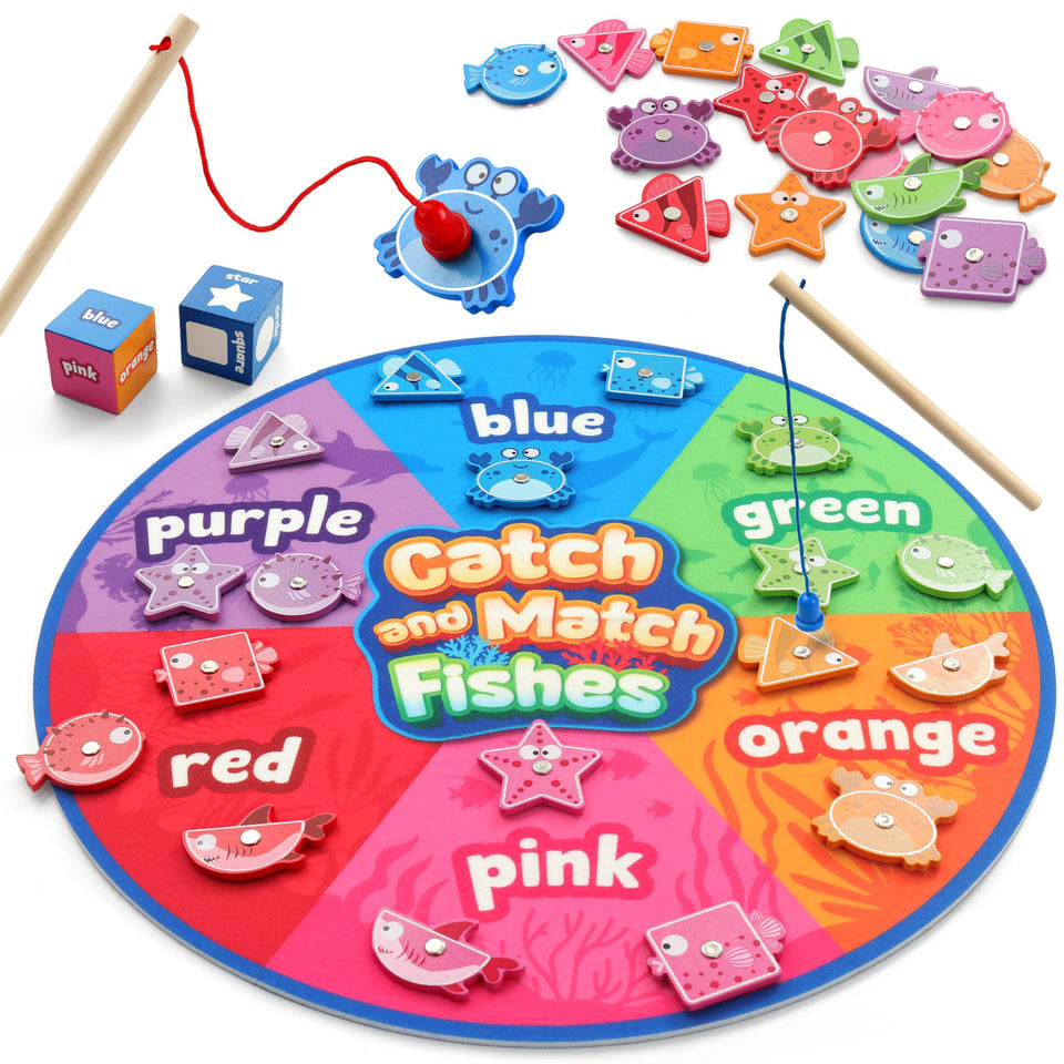 Coogam Montessori fishing game foldable mat supports easy setup and cooperative play.
