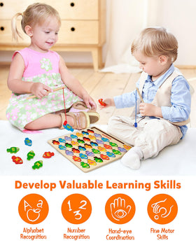 Coogam Montessori letters board supports ABC recognition through matching.