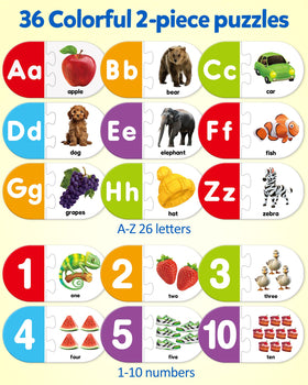 Coogam number matching cards help kids practice counting skills.