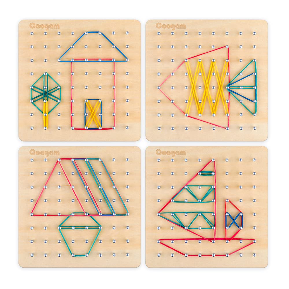 Coogam 35 pattern cards including 5 empty and 30 geometric designs for patterns