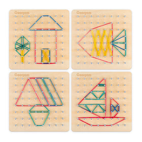 Coogam 35 pattern cards including 5 empty and 30 geometric designs for patterns