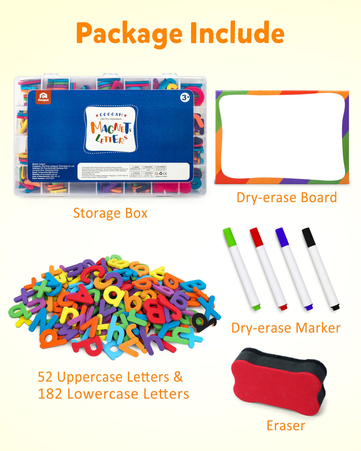 Coogam portable magnet set ideal for travel learning at home or school
