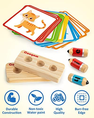 Coogam premium Linden wood construction offers lasting kid-friendly use.