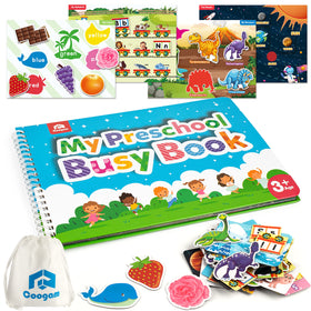Coogam preschool magnetic busy book cover with colorful design for toddlers