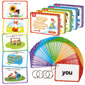 Coogam sight words flashcards in a sturdy box for easy setup and learning