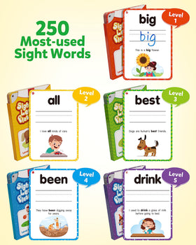 Coogam sight words flashcards level 2 with sentences boosts vocabulary through visuals