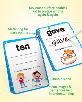 Coogam sight words flashcards with sentences and colorful pictures aid comprehension