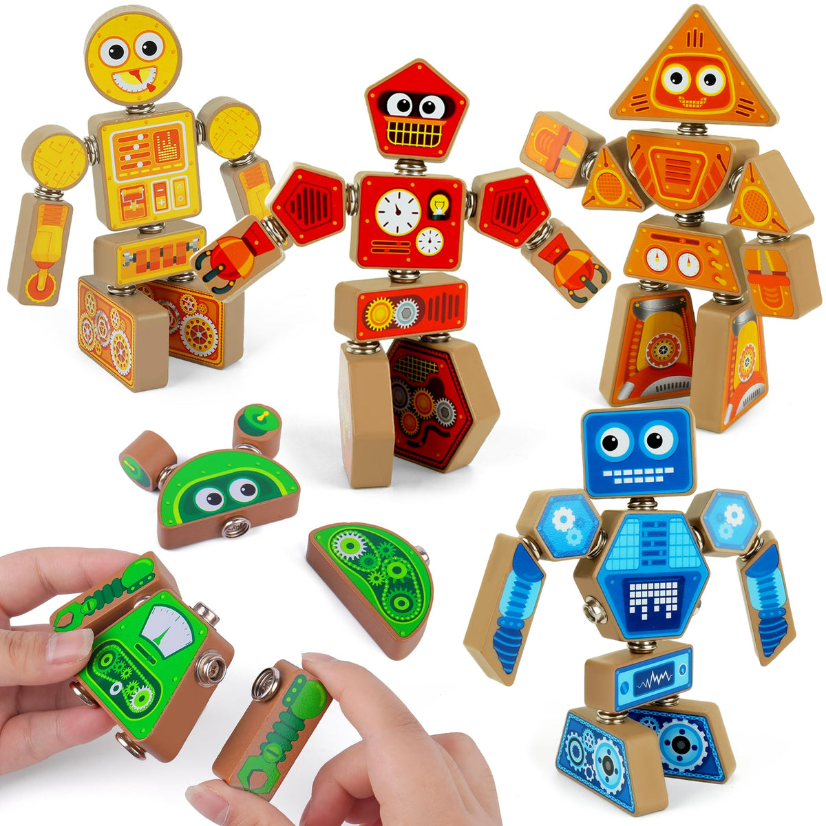 Coogam Snap Together Robot structure shows modular blocks for creative STEM play