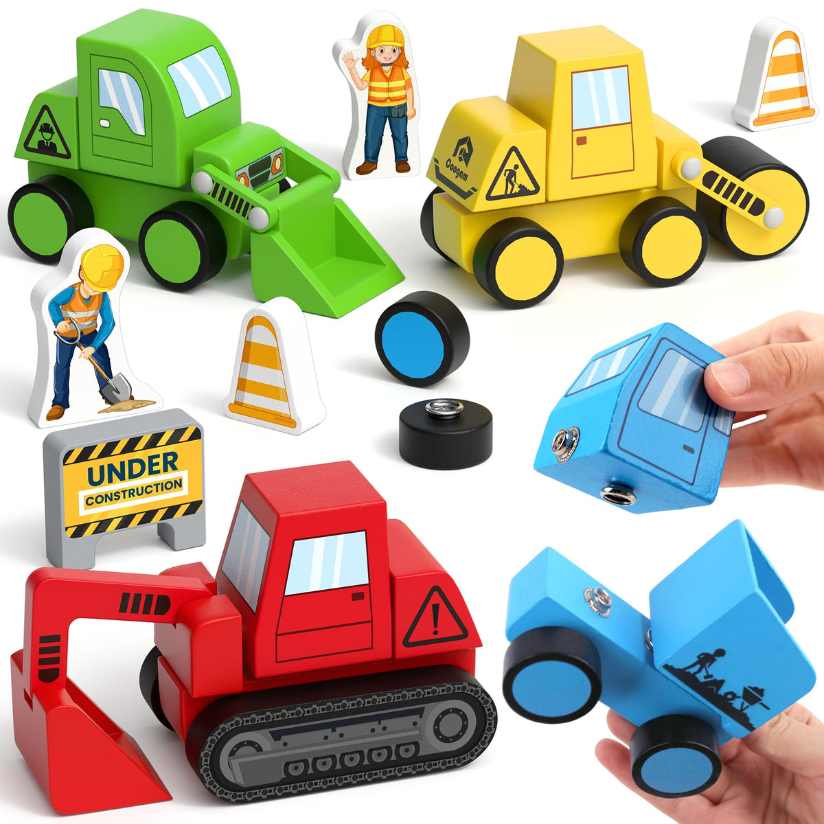 Coogam Snap Together Vehicle excavator – engaging construction play for developing motor skills.