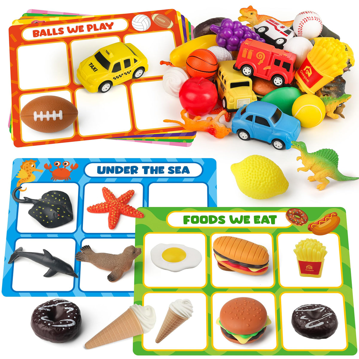 Coogam Sorting Toy wild animals for early classification and imaginative play