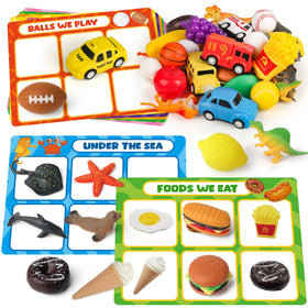 Coogam Sorting Toy wild animals for early classification and imaginative play