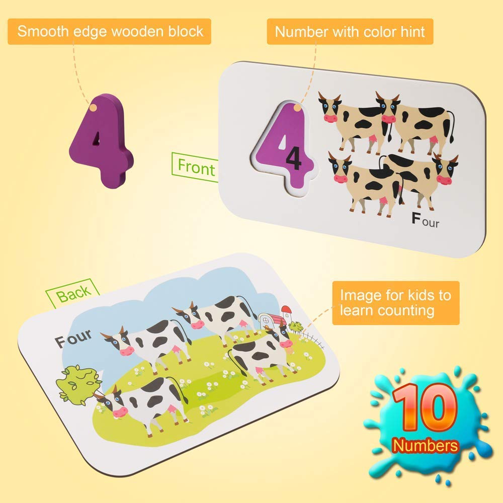 Coogam storage box keeps flash cards and blocks organized for tidy learning.