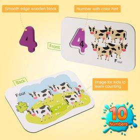 Coogam storage box keeps flash cards and blocks organized for tidy learning.