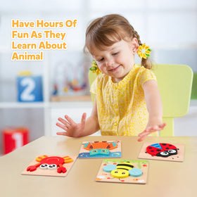 Coogam Montessori-inspired puzzles suit ages 3–6 for early learning.