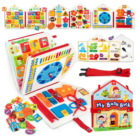 Coogam Toddler Busy Book cover invites exploration with colorful, tactile learning visuals