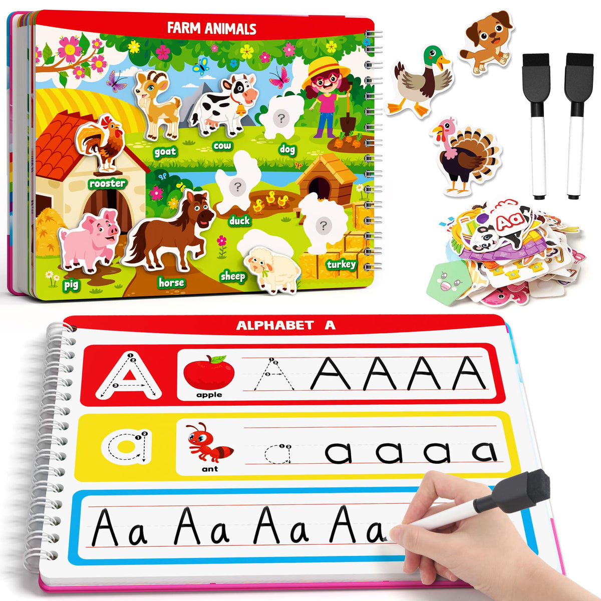 Coogam toddler busy book tracing pages support early handwriting practice
