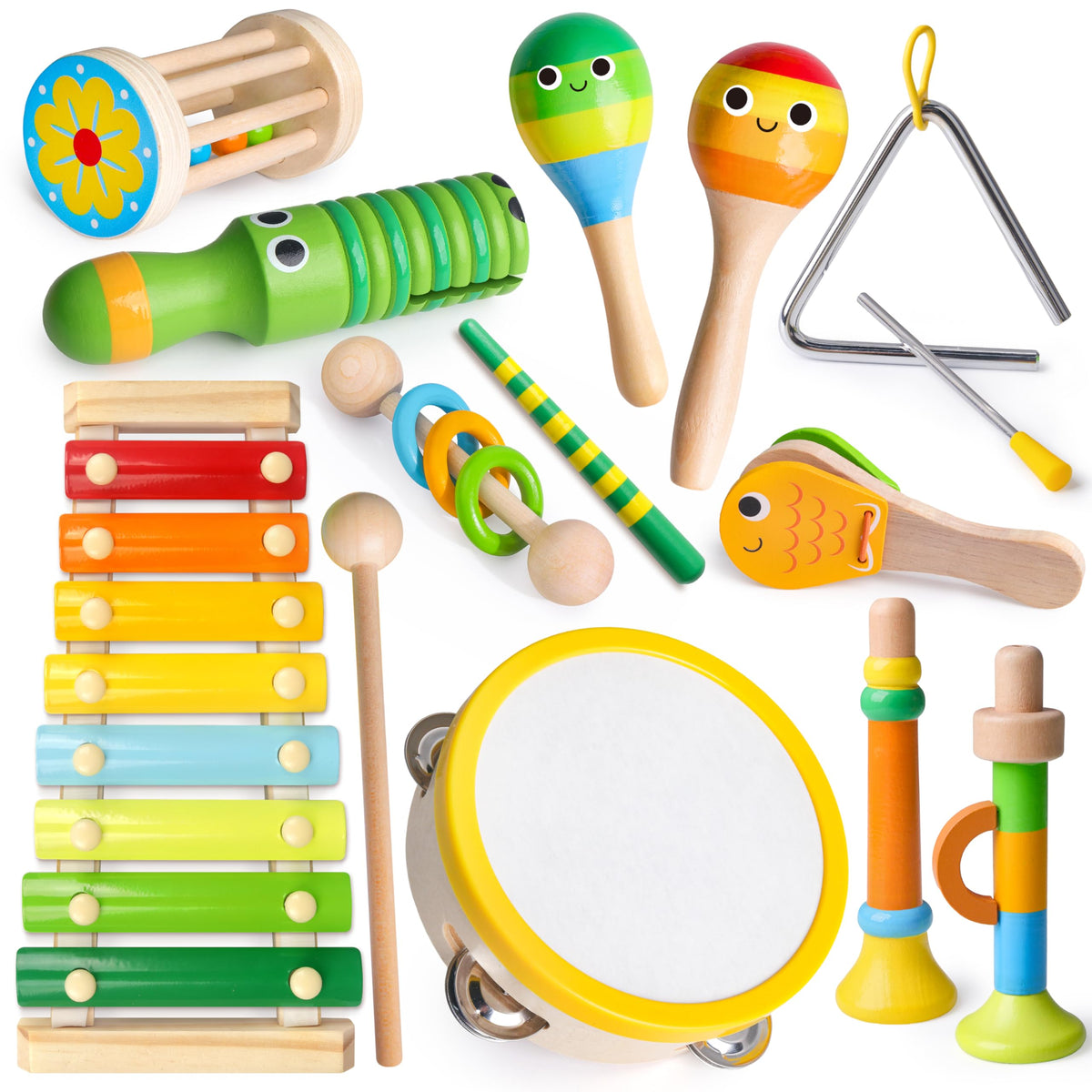 Coogam tambourine for toddlers boosts rhythm awareness and hand-eye coordination