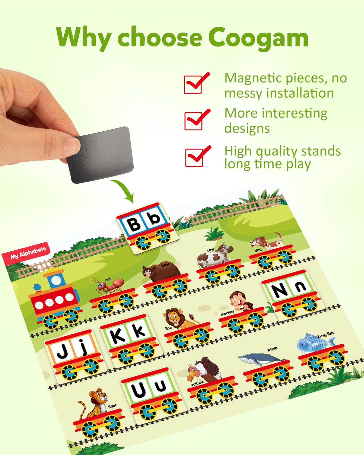 Coogam travel-friendly busy book supports quiet time on the go