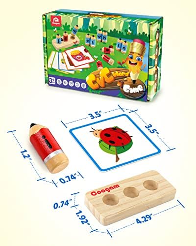 Coogam travel-ready spelling game kit for home or classroom.