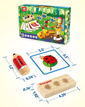 Coogam travel-ready spelling game kit for home or classroom.