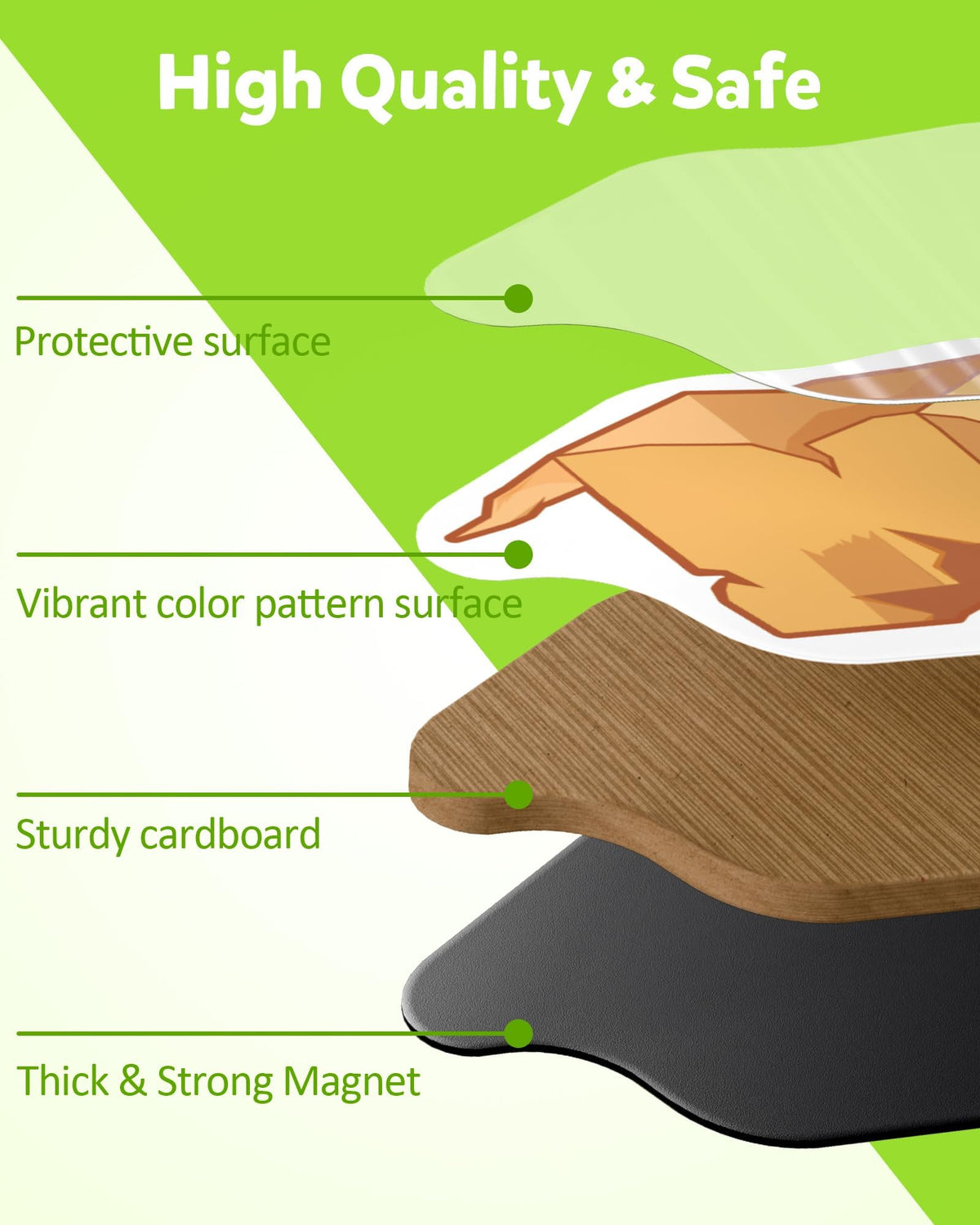 Pieces printed with water-based inks by Coogam for safe, child-friendly play.