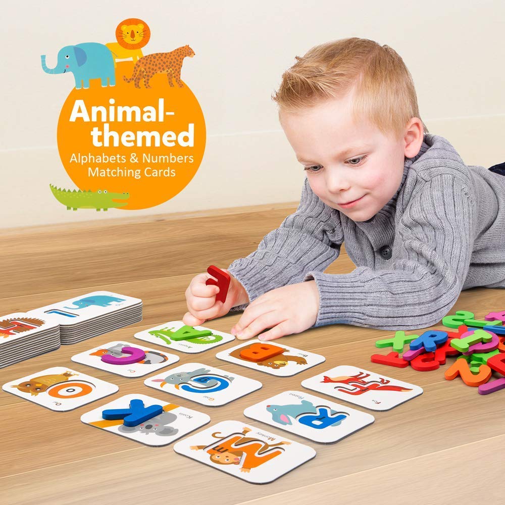 Coogam wooden blocks with smooth finish support fine motor skills during learning play.