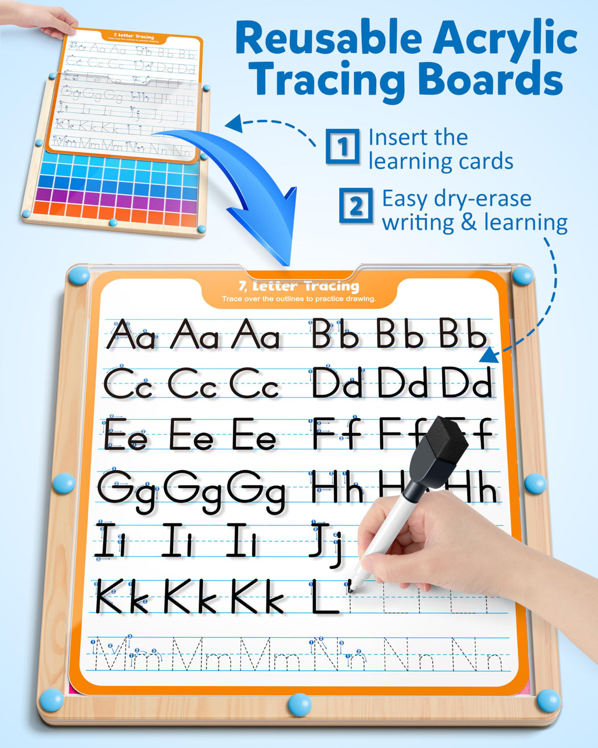 Coogam wooden hundred-board with 1–100 numbers supports counting skills.
