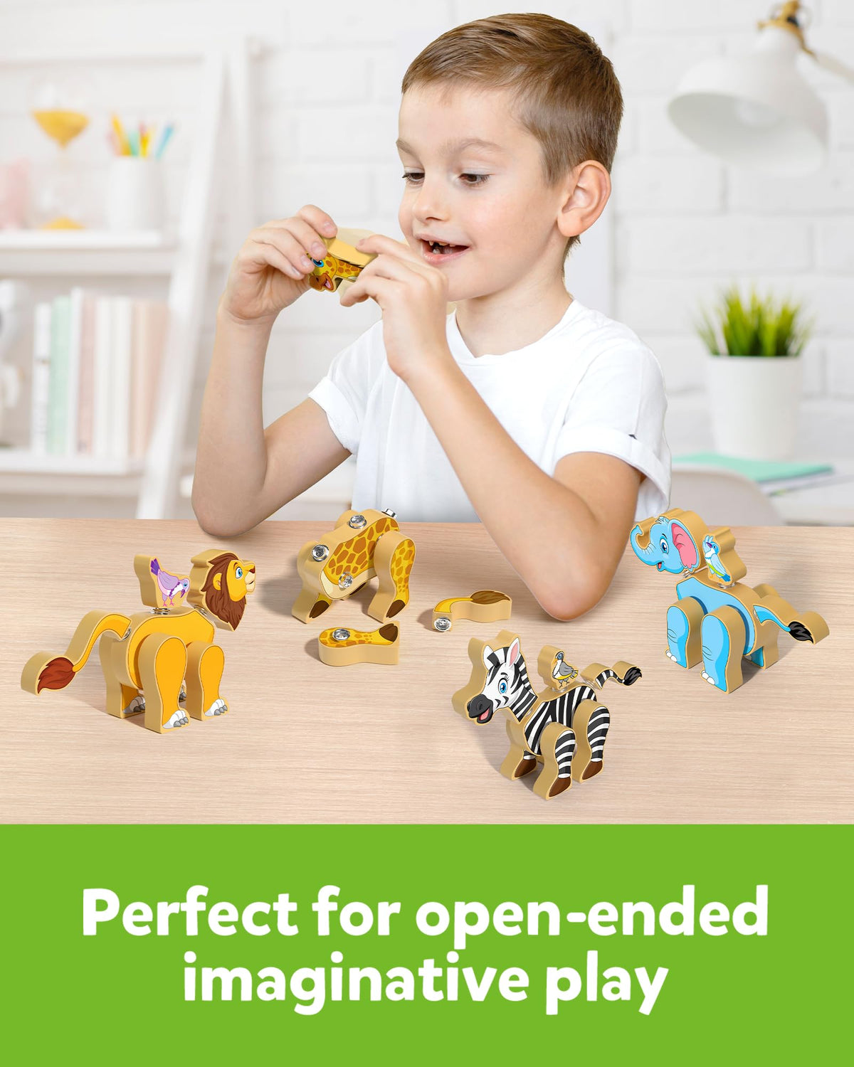 Coogam wooden snap connection system enables easy take-apart construction