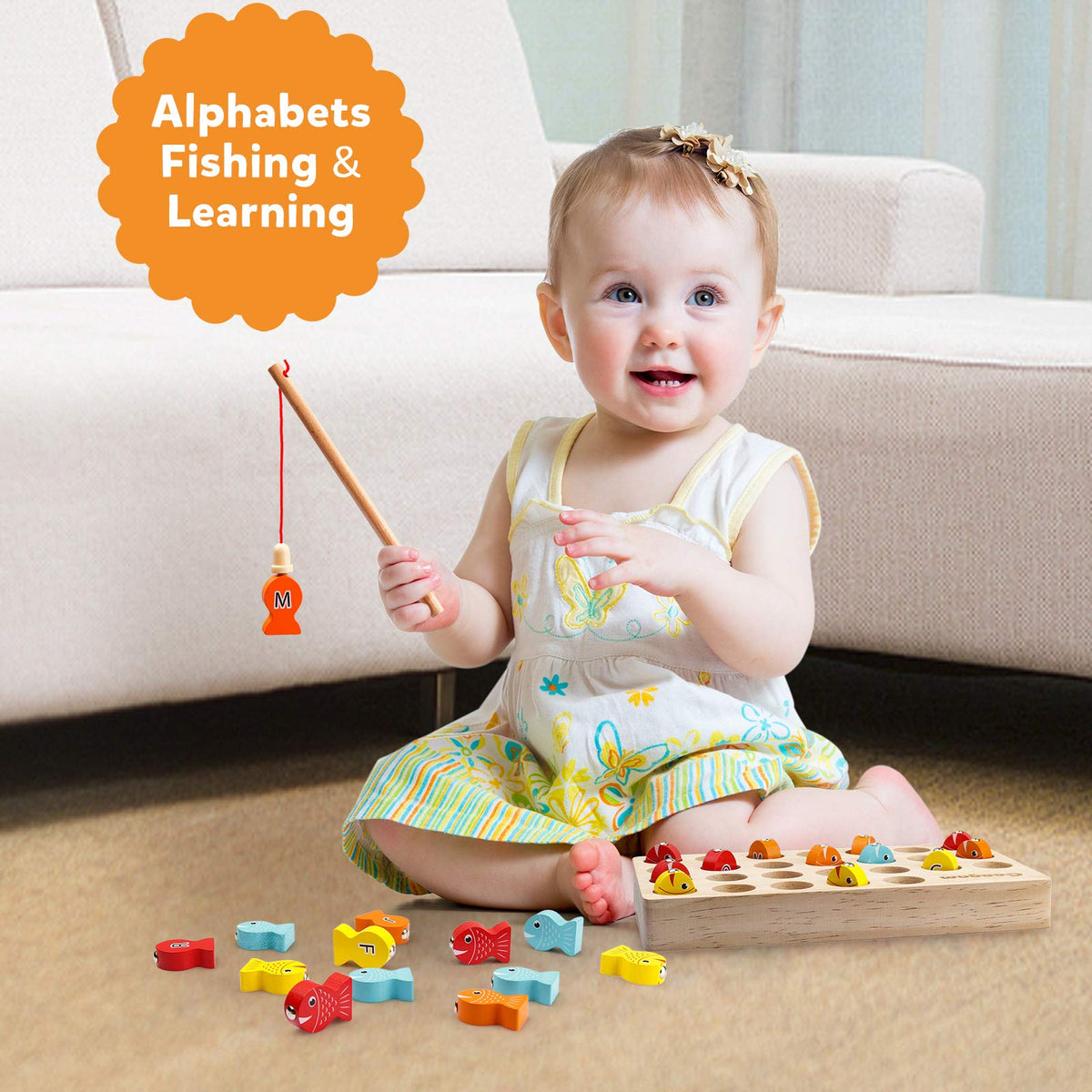Coogam wooden sorting box supports organized play and color matching.
