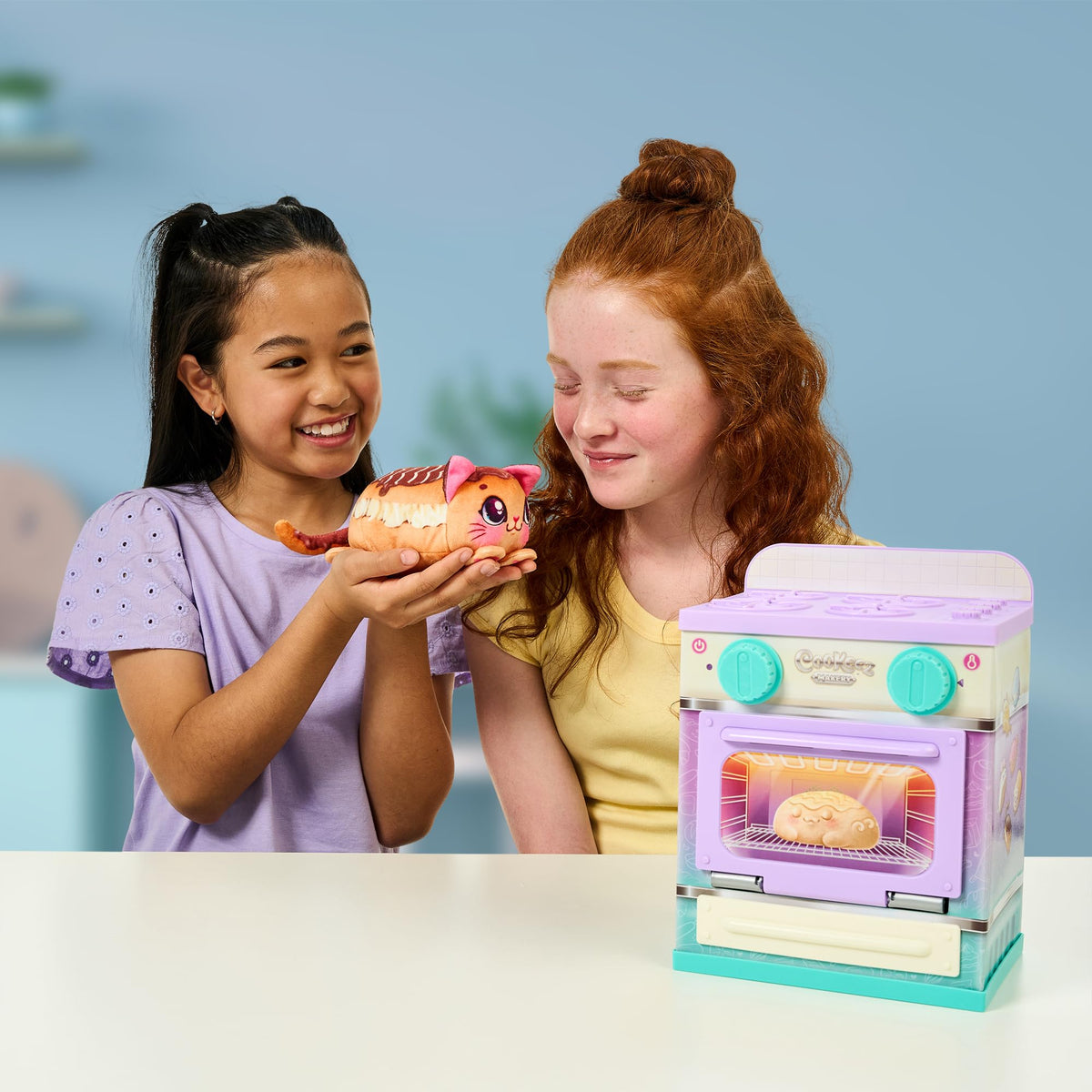 The Lil' Bakez Oven ingredients kit lets kids mix dough and begin the surprise bake.