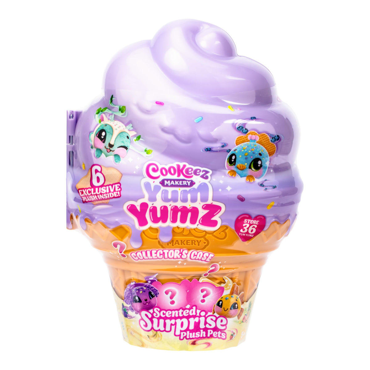 Cookeez Makery Yum Yumz collector case ice cream shape stores 36 plush toys