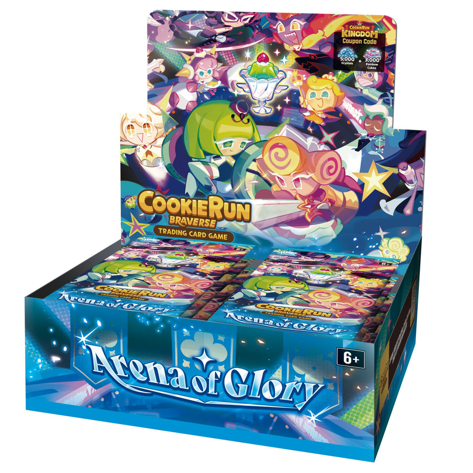 CookieRun Braverse Arena of Glory booster box with 28 packs expands deck-building options