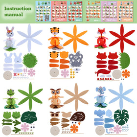 Coola Craft Kits contents open showing pre-cut shapes and self-adhesive pieces for safe crafting.
