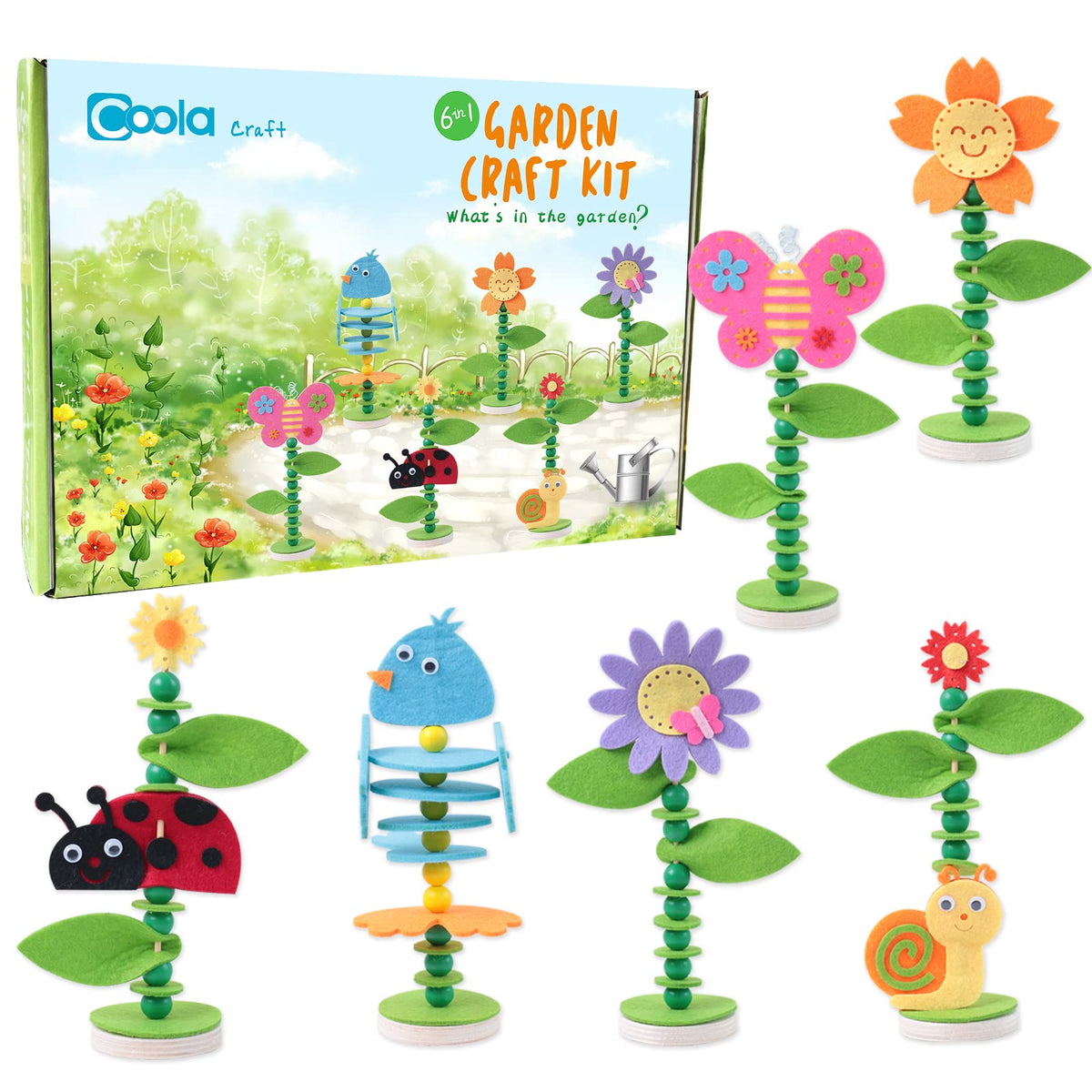 Coola Spring Craft Kit carry box image shows organized, kid-friendly set for crafts