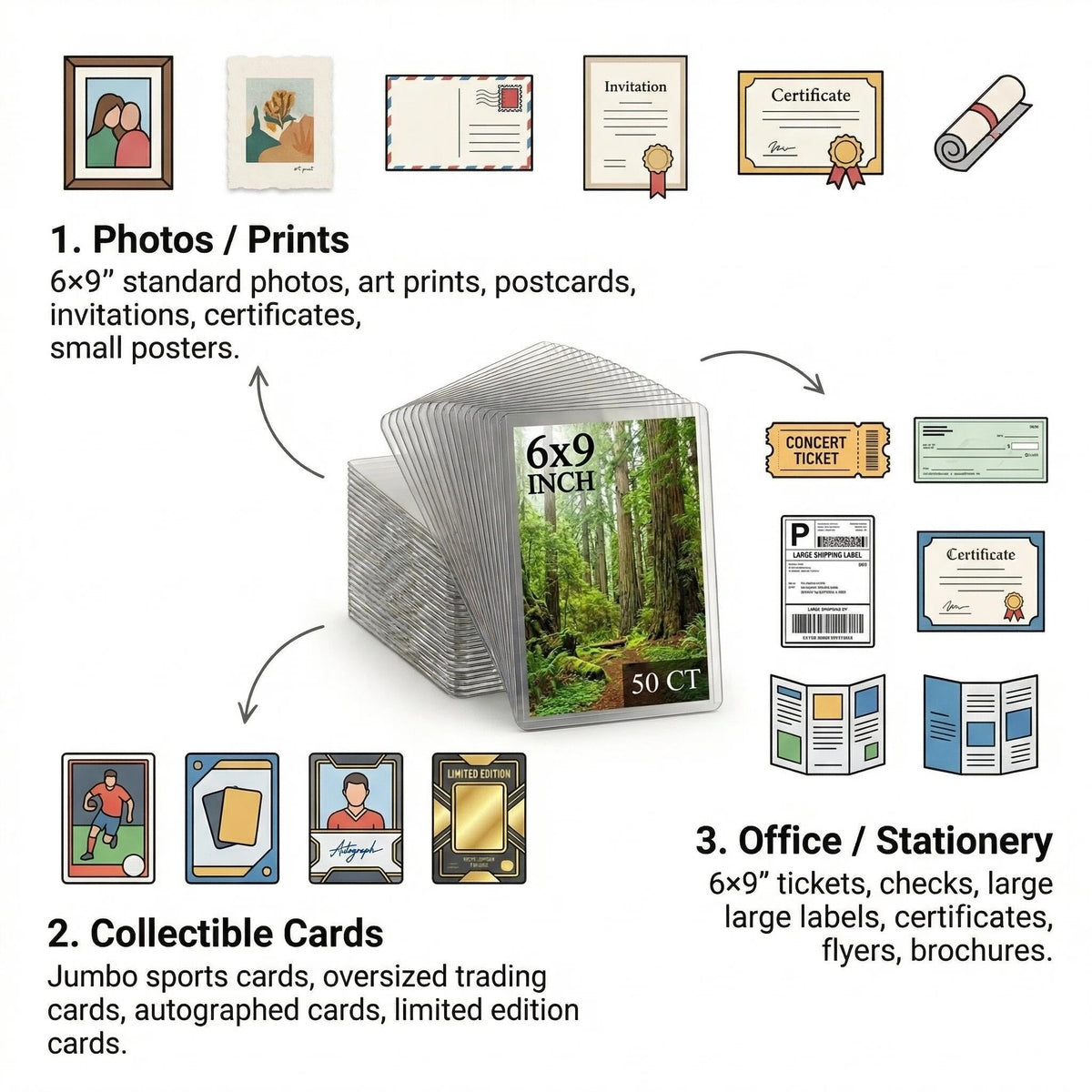 Coolbyl 50-count toploaders pack for collectors and studios.