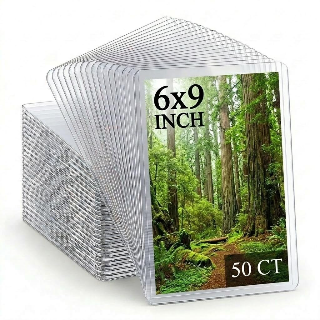 Coolbyl 6x9 top loader clear protects photos with crystal clarity.