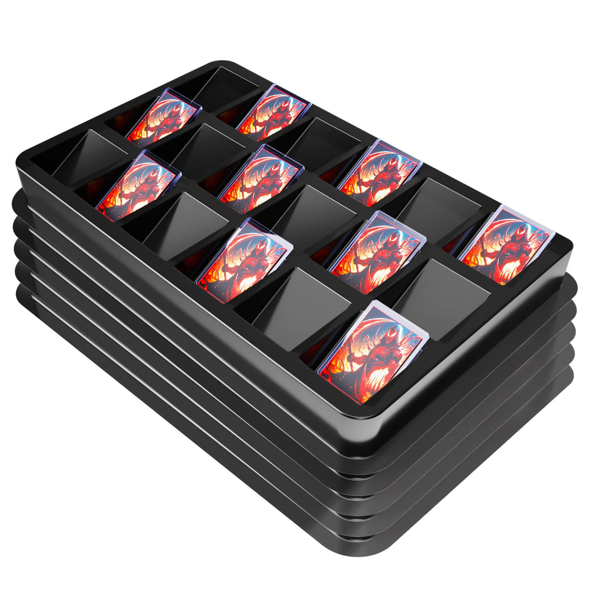 Coolbyl Card Sorting Tray toploader assembly keeps toploaders organized for easy access