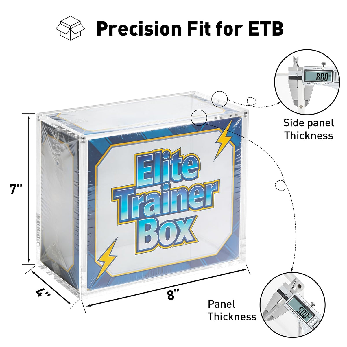 Coolbyl ETB acrylic case magnetic-closure showing easy access while keeping ETB secured.
