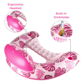 COOLCOOLDEE adult lounge in water demonstrates relaxed cooling position
