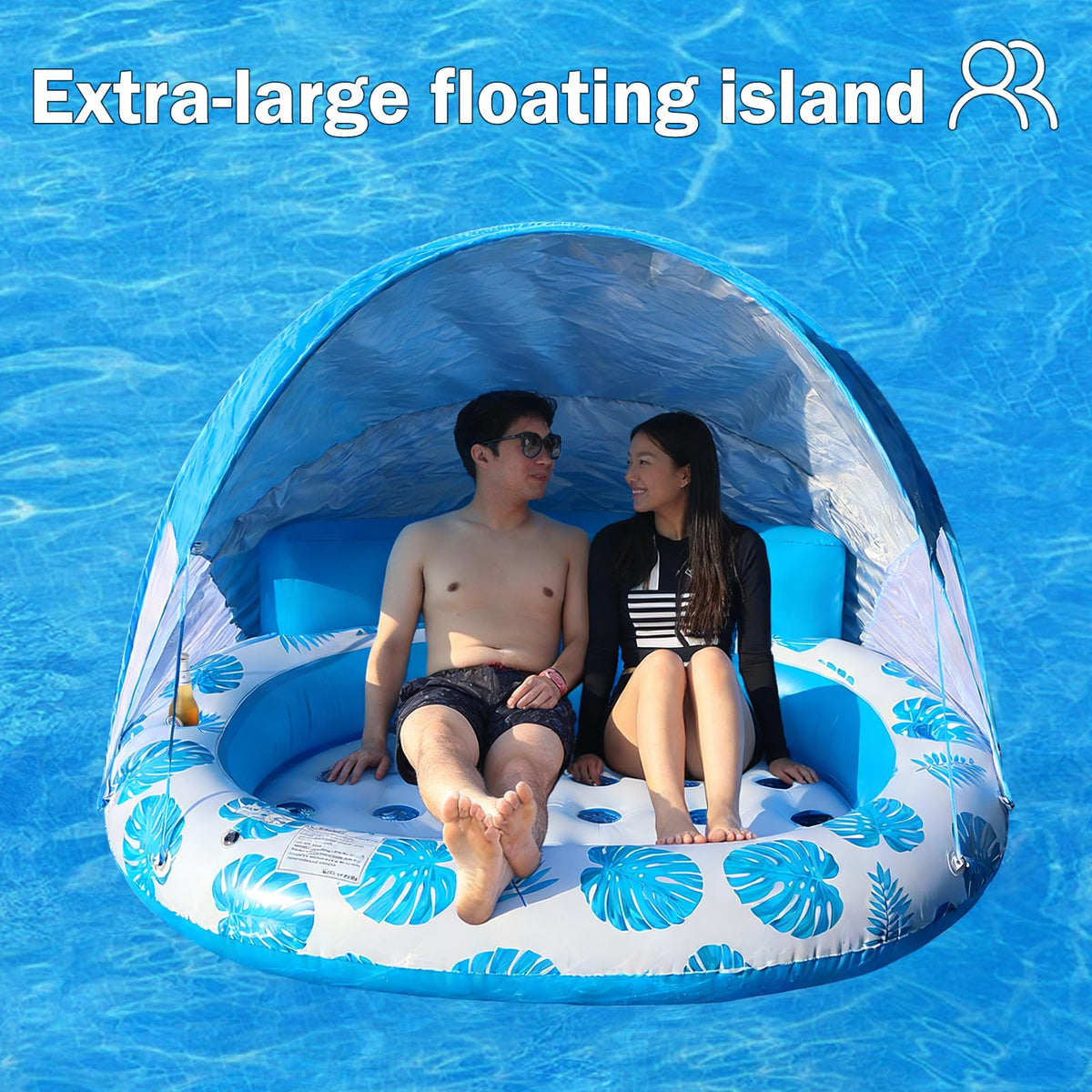 COOLCOOLDEE float features cup holder for beverages within reach.